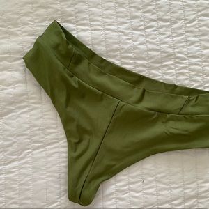 Boys and Arrows Metallic Olive Green boyshort bikini bottoms